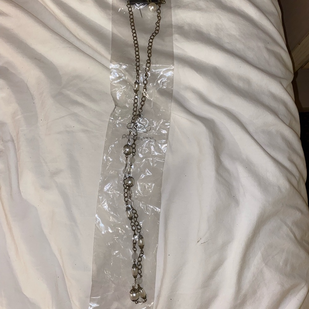 Women’s Long Pearl Necklace and Earring Set